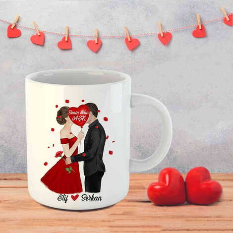 Sweetheart Themed Customised Porcelain Souvenir Travel Mug 80x95 mm - 56