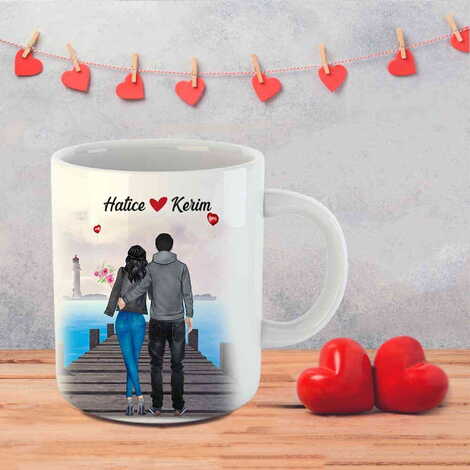 Sweetheart Themed Customised Porcelain Souvenir Travel Mug 80x95 mm - 57