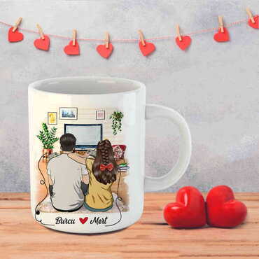 Sweetheart Themed Customised Porcelain Souvenir Travel Mug 80x95 mm - 60