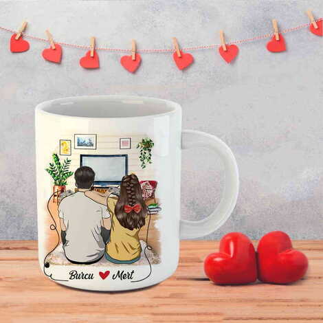 Sweetheart Themed Customised Porcelain Souvenir Travel Mug 80x95 mm - 60
