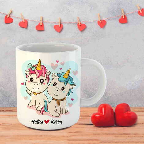 Sweetheart Themed Customised Porcelain Souvenir Travel Mug 80x95 mm - 61