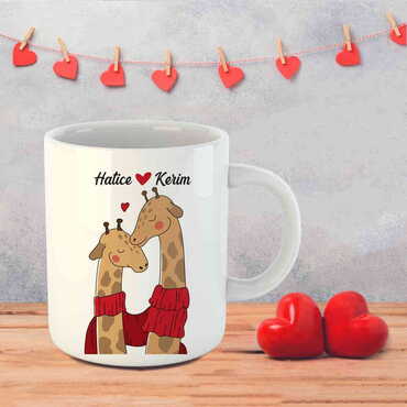 Sweetheart Themed Customised Porcelain Souvenir Travel Mug 80x95 mm - 62