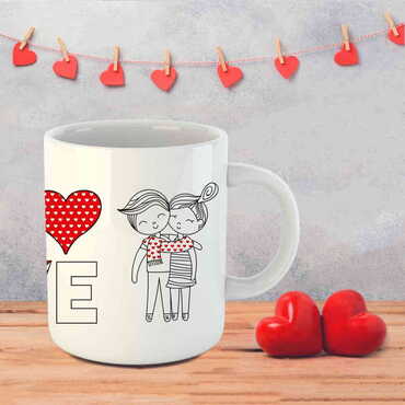 Sweetheart Themed Customised Porcelain Souvenir Travel Mug 80x95 mm - 63