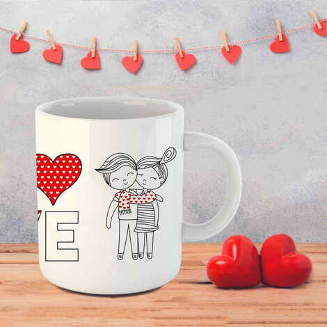 Sweetheart Themed Customised Porcelain Souvenir Travel Mug 80x95 mm - 63