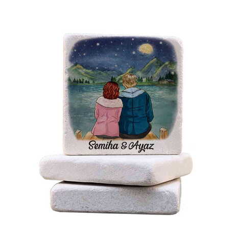 Sweetheart Themed Customised Stone Coaster 100x100 mm - 4
