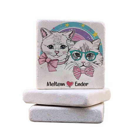 Sweetheart Themed Customised Stone Coaster 100x100 mm - 5