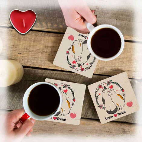 Sweetheart Themed Customised Stone Coaster 100x100 mm - 1
