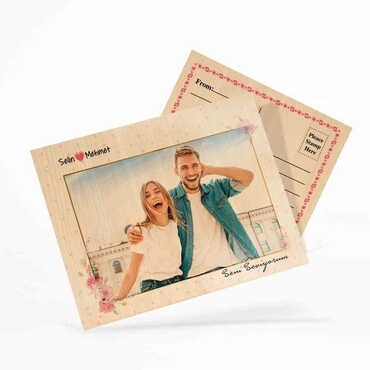 Sweetheart Themed Wooden UV Printed Travel Postcard 116x150 mm - 2