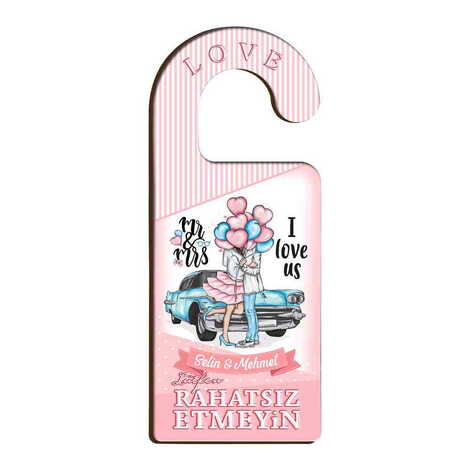 Sweetheart Themed Wooden Customised Door Hanger 236x94 mm - 3