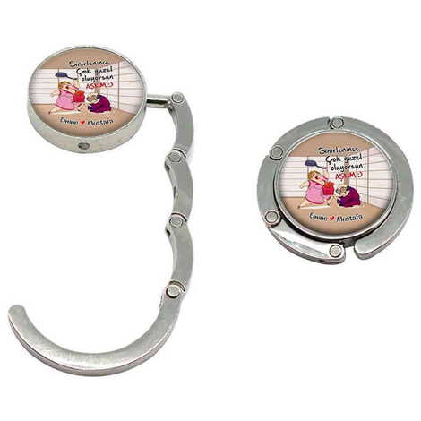 Sweetheart Themed Metal Folding Purse Hook For Table 45 mm - 1