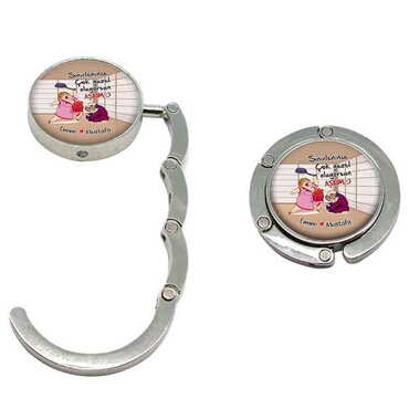 Sweetheart Themed Metal Folding Purse Hook For Table 45 mm - 2