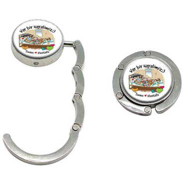 Sweetheart Themed Metal Folding Purse Hook For Table 45 mm - 3