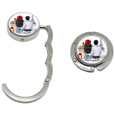 Sweetheart Themed Metal Folding Purse Hook For Table 45 mm - 4