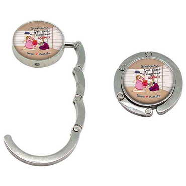 Sweetheart Themed Metal Folding Purse Hook For Table 45 mm