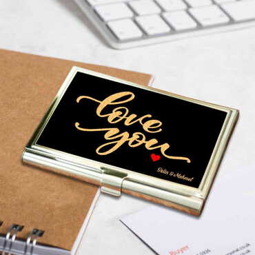 Sweetheart Themed Customised Metal Card Holder 94x60x8 mm - 3