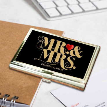 Sweetheart Themed Customised Metal Card Holder 94x60x8 mm - 7