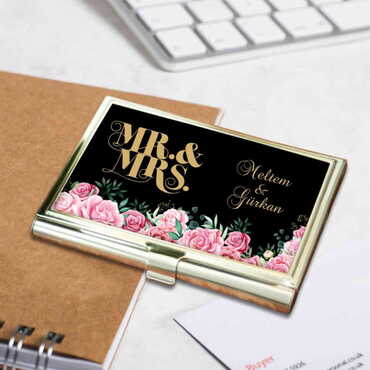 Sweetheart Themed Customised Metal Card Holder 94x60x8 mm - 11