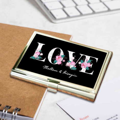 Sweetheart Themed Customised Metal Card Holder 94x60x8 mm - 12