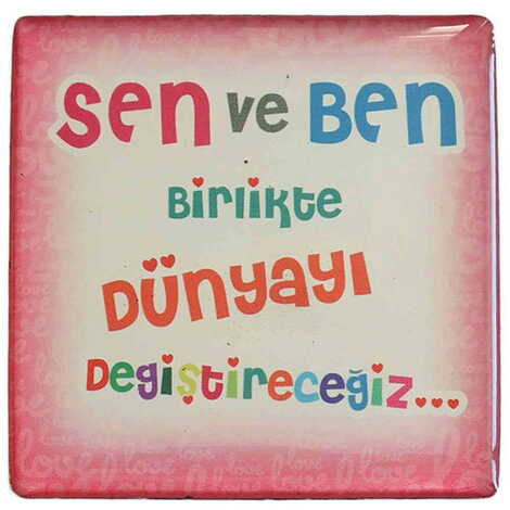 Toptan Sevgiliye Özel Myros Kare Magnet 65x65 mm - 5