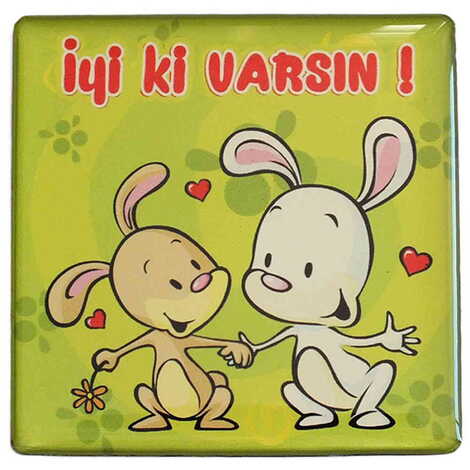 Toptan Sevgiliye Özel Myros Kare Magnet 65x65 mm - 7