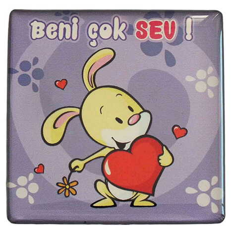 Toptan Sevgiliye Özel Myros Kare Magnet 65x65 mm - 8