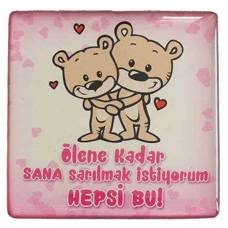 Toptan Sevgiliye Özel Myros Kare Magnet 65x65 mm - 9