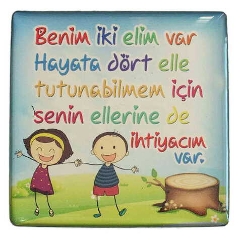 Toptan Sevgiliye Özel Myros Kare Magnet 65x65 mm - 10