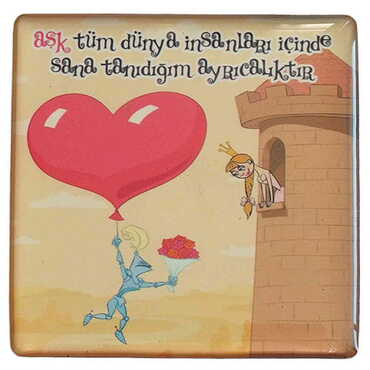 Toptan Sevgiliye Özel Myros Kare Magnet 65x65 mm - 11
