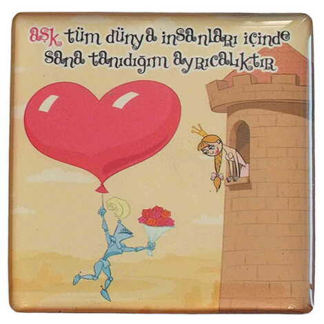 Toptan Sevgiliye Özel Myros Kare Magnet 65x65 mm - 11