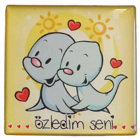 Toptan Sevgiliye Özel Myros Kare Magnet 65x65 mm - 15
