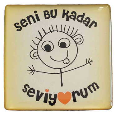 Toptan Sevgiliye Özel Myros Kare Magnet 65x65 mm - 16