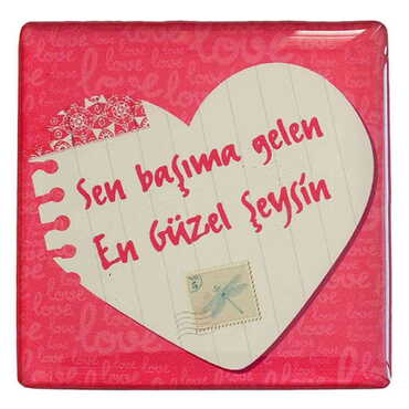 Toptan Sevgiliye Özel Myros Kare Magnet 65x65 mm - 18