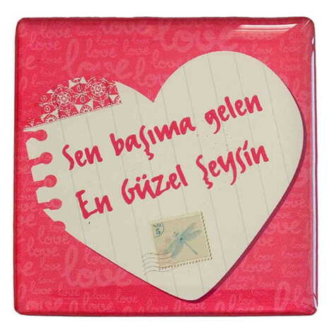 Toptan Sevgiliye Özel Myros Kare Magnet 65x65 mm - 18