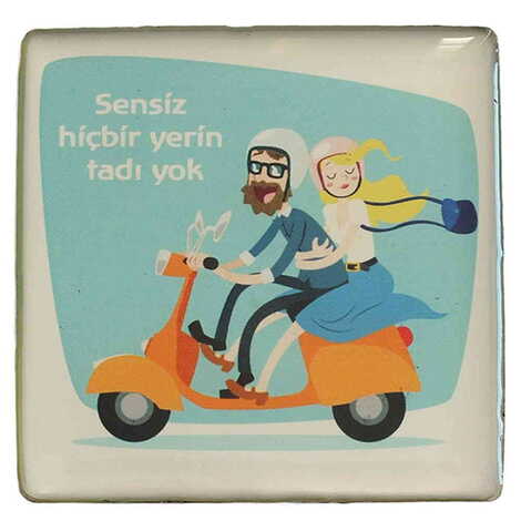 Toptan Sevgiliye Özel Myros Kare Magnet 65x65 mm - 20