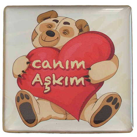 Toptan Sevgiliye Özel Myros Kare Magnet 65x65 mm - 22