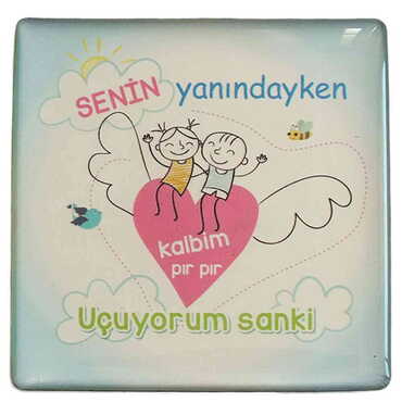 Toptan Sevgiliye Özel Myros Kare Magnet 65x65 mm - 23