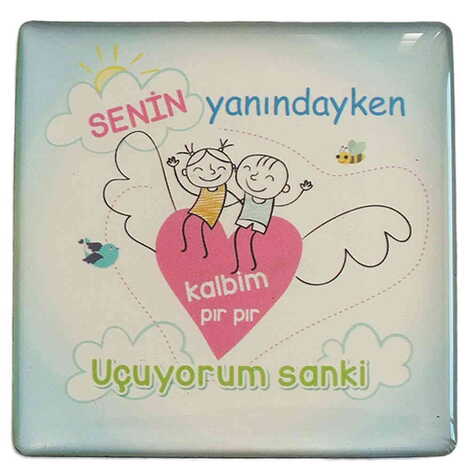Toptan Sevgiliye Özel Myros Kare Magnet 65x65 mm - 23