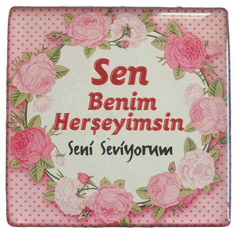 Toptan Sevgiliye Özel Myros Kare Magnet 65x65 mm - 29
