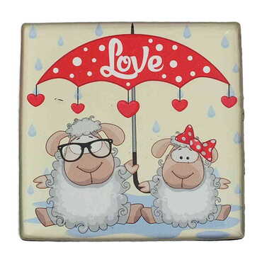 Toptan Sevgiliye Özel Myros Kare Magnet 65x65 mm - Myros