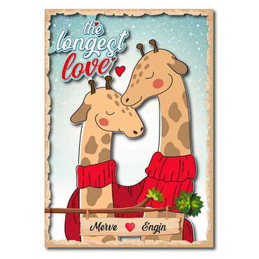 Myros - Sweetheart Themed Wooden Customised Door Sign Board 200x290 Mm