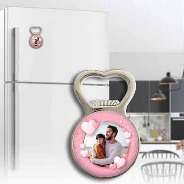 Sweetheart Themed Metal Magnetic Small Round Opener 38x60 mm