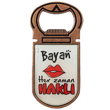 Sweetheart Themed Customizable Metal Magnetic Bottle Opener 40x95 mm - 5