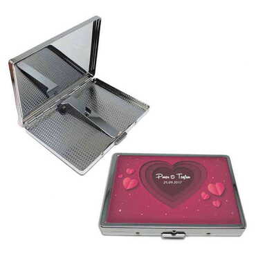 Myros - Sweetheart Themed Metal Cigarette Case 103x80x11 mm