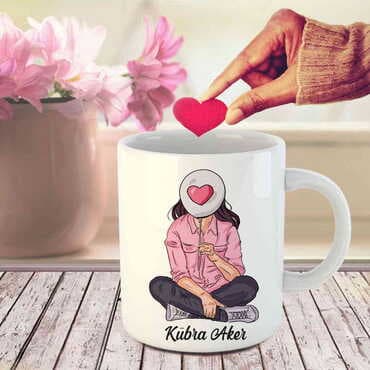 Sweetheart Themed Customised Porcelain Souvenir Travel Mug 80x95 mm - 5