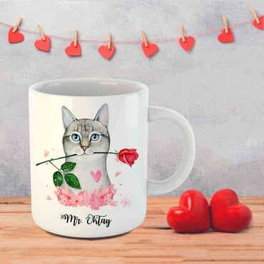 Sweetheart Themed Customised Porcelain Souvenir Travel Mug 80x95 mm - 11