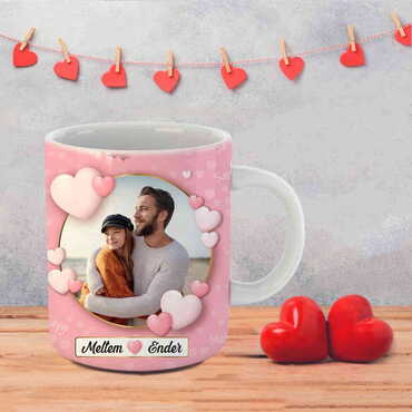 Sweetheart Themed Customised Porcelain Souvenir Travel Mug 80x95 mm - 2