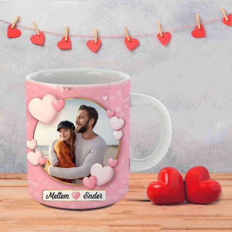 Sweetheart Themed Customised Porcelain Souvenir Travel Mug 80x95 mm - 2