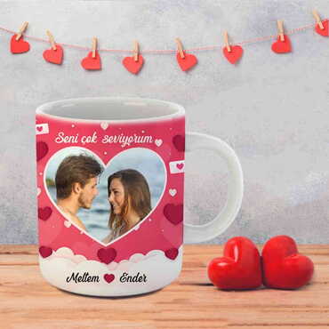 Sweetheart Themed Customised Porcelain Souvenir Travel Mug 80x95 mm - 4