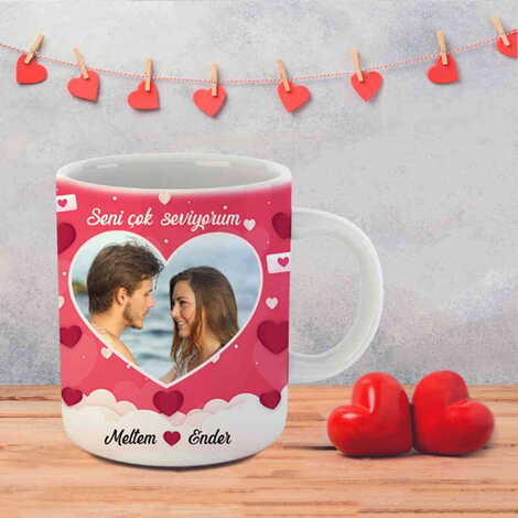 Sweetheart Themed Customised Porcelain Souvenir Travel Mug 80x95 mm - 4