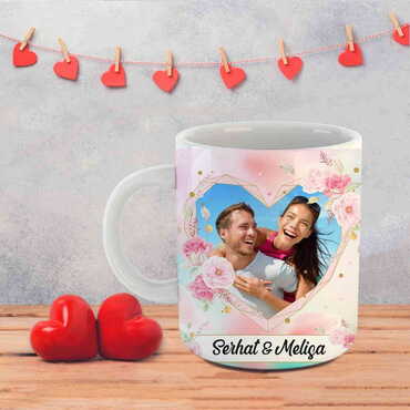 Myros - Sweetheart Themed Customised Porcelain Souvenir Travel Mug 80x95 mm